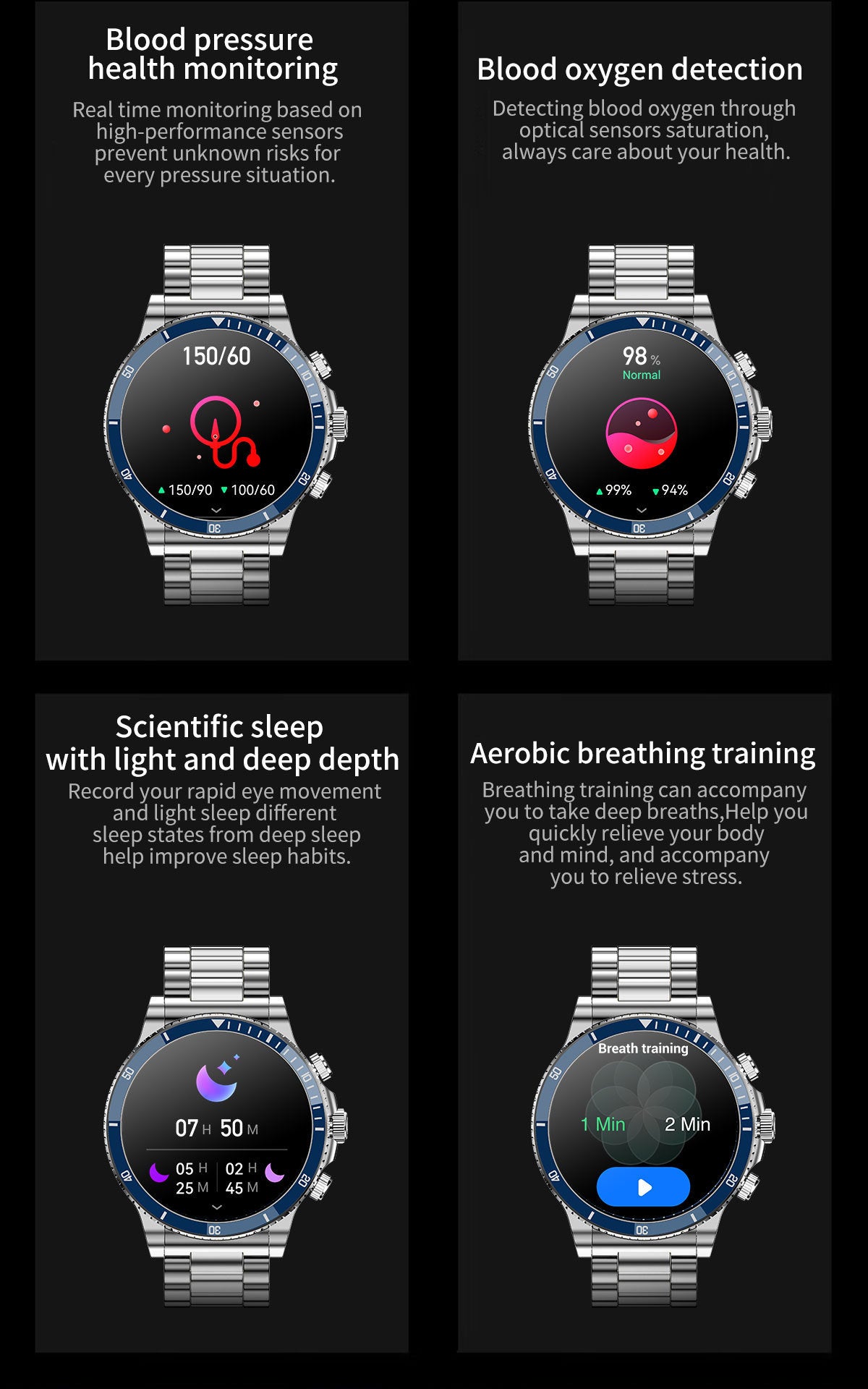 Multi-sport Mode Callable Heart Rate Weather Watch